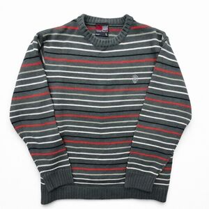 Southpole Y2K Authentic Collection Striped Sweater Embroidered Logo Size L